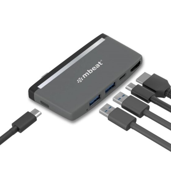 mbeat Essential Pro 5 IN 1 USB C Hub 4k HDMI Video-preview.jpg